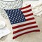 4th of July Patriotic Pillow Covers 18x18, Set of 2, American Flag Decorative Throw Pillowcases for Independence Day, Stars and Stripes Outdoor Cushion Covers for Sofa, Couch, Living Room, and Bed Decor